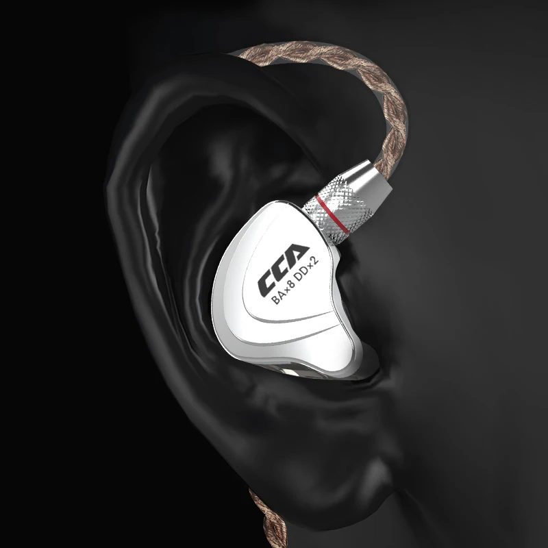 Наушники-вкладыши CCA C10 4ba + 1dd гибридные Hi-Fi Dj монитор спортивные наушники для бега