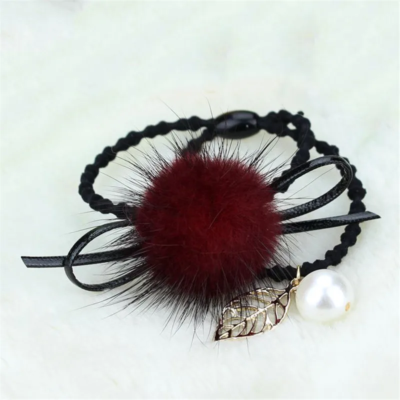 Женский головной убор аксессуары для волос из натурального меха норки круглая