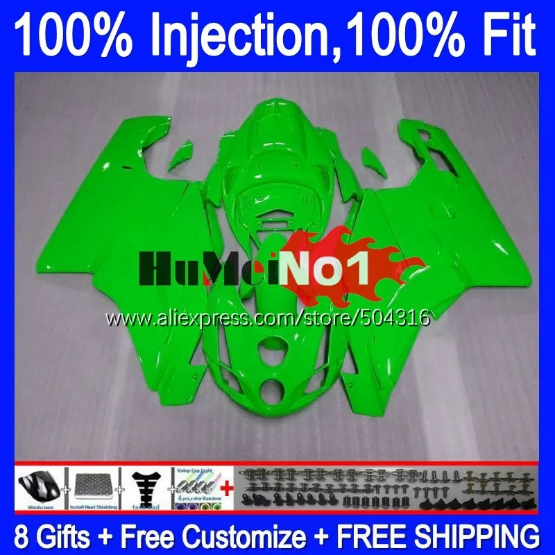 

OEM Bodywork For DUCATI 749 999 S R 749R 999R Body 123MC.65 full green 749-999 2005 2006 749S 999S 05 06 Injection Fairing kit