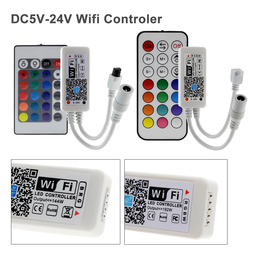 Wifi/Bluetooth RGB RGBW набор светодиодных лент DC12V Светодиодная лента 5050 5 м 300 светодиодный s+ wifi/Bluetooth контроллер+ адаптер питания