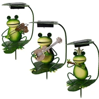 piano bagpipe playing piano frog solar literary iron art light for garden decor and courtyard