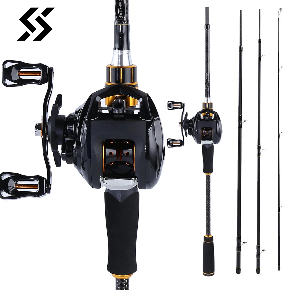 

Удочка рыболовная и катушка для заброса приманки Sougayilang, 1,8-2,4 м, 12 + 1 шарикоподшипников