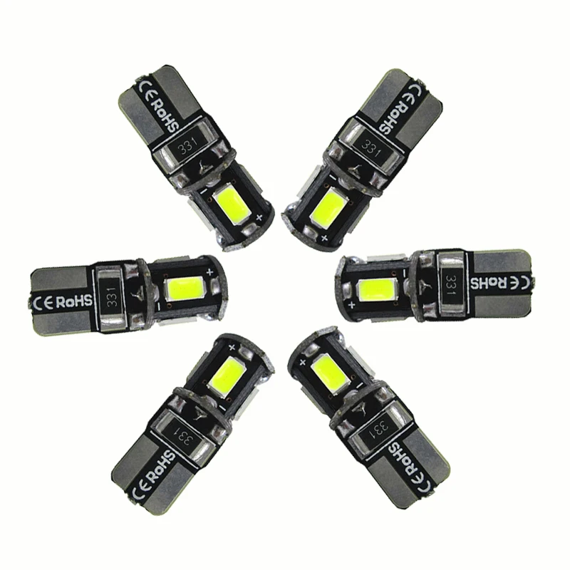 Светодиодный индикатор T10 5630 6SMD 174 168 W5W автомобильный парковочная лампа лампы для