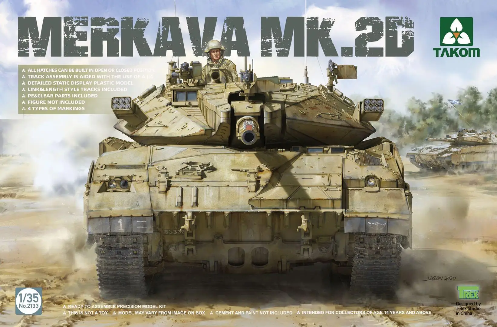 Takom 2133 1/35 масштаб Меркава MK.2D 2020 Танк модель |