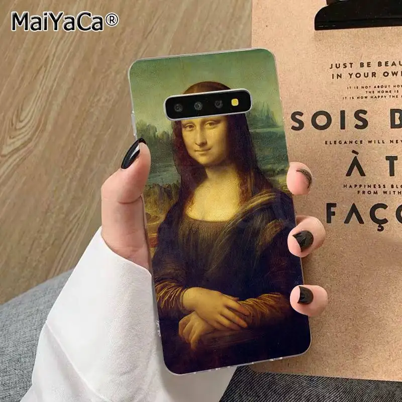 Чехол для телефона MaiYaCa leonardo da vinci с художественной росписью из ТПУ для samsung S10 E S9 plus S6 edge plus S7edge S8plus S10 plus S5 - Цвет: A5