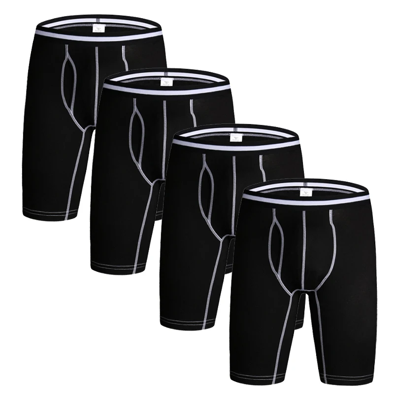 Трусы боксеры NXY мужские длинные хлопковые мягкие шорты дышащие спортивные U