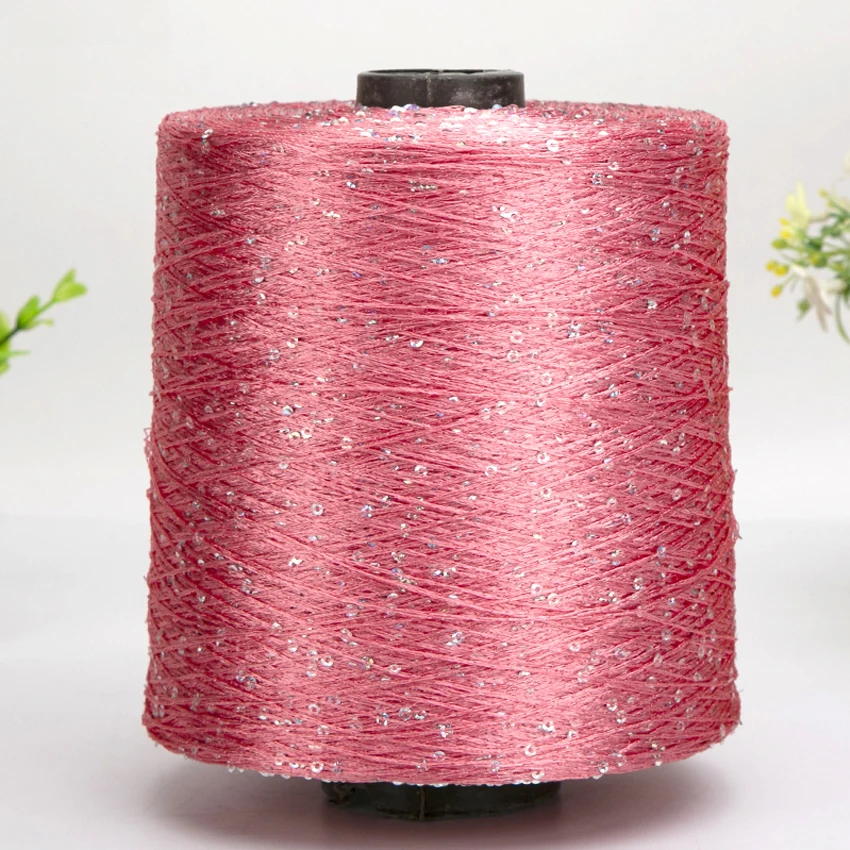 Высокое качество Новинка 540 г натуральный Ice Silk замечательные яркие пайетки пряжа