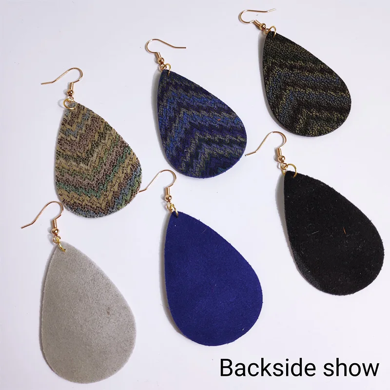 Cpop креативные тканевые серьги из искусственной кожи для женщин Винтажные