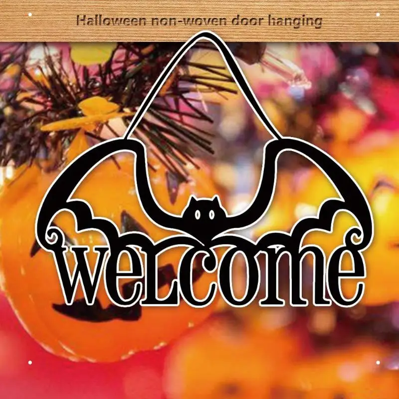 Хэллоуин дверь подвесной нетканый Добро пожаловать летучая мышь фестиваль