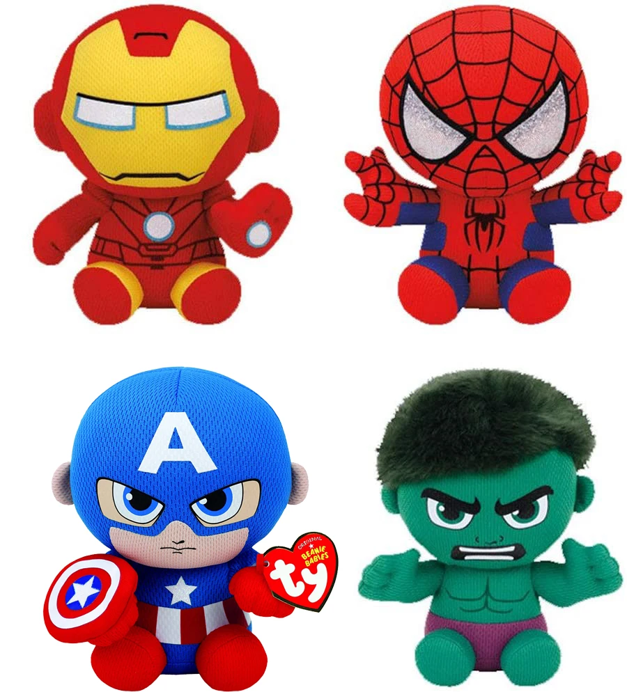 Игрушки Marvel Капитан Америка Железный человек Человек паук|Игровые фигурки и