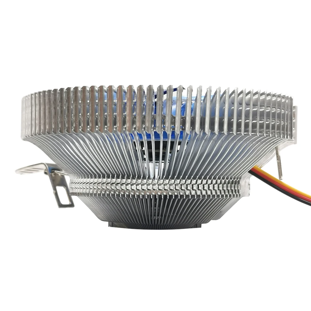 Кулер для процессора с синей светодиодной подсветкой алюминиевый радиатор 120 мм