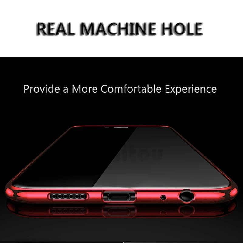 UPaitou Luxury Plating Case for OPPO Reno 5G RX17 R17 Neo Pro R15 R15X TPU Soft Silicone Clear Transparent Back Cover |