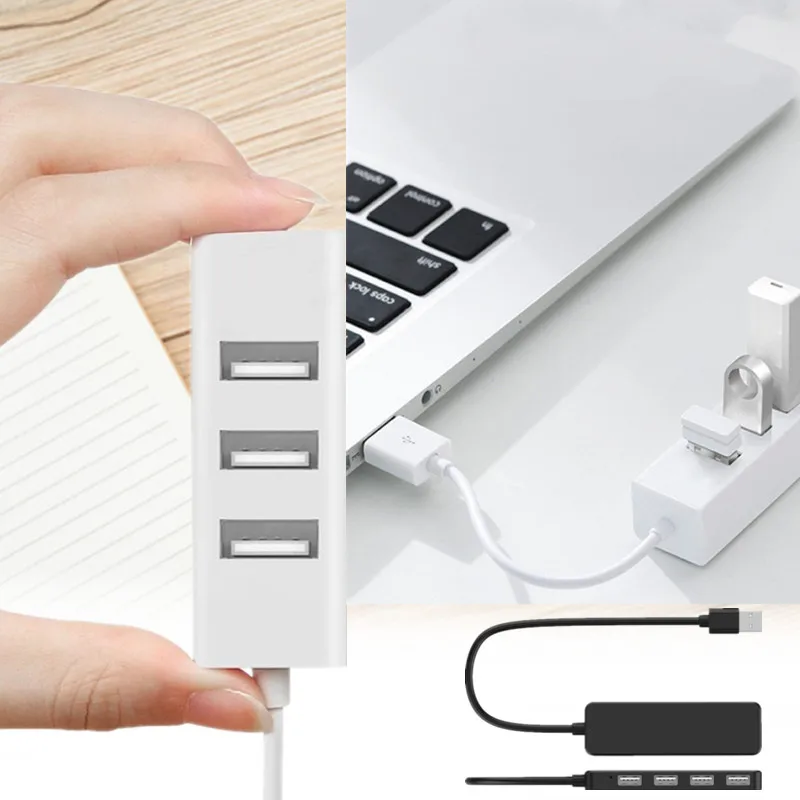 

4ports White USB 2.0 Camera Keyboard Mouse Plug and Play Docking Station Micro USB Otg Hub