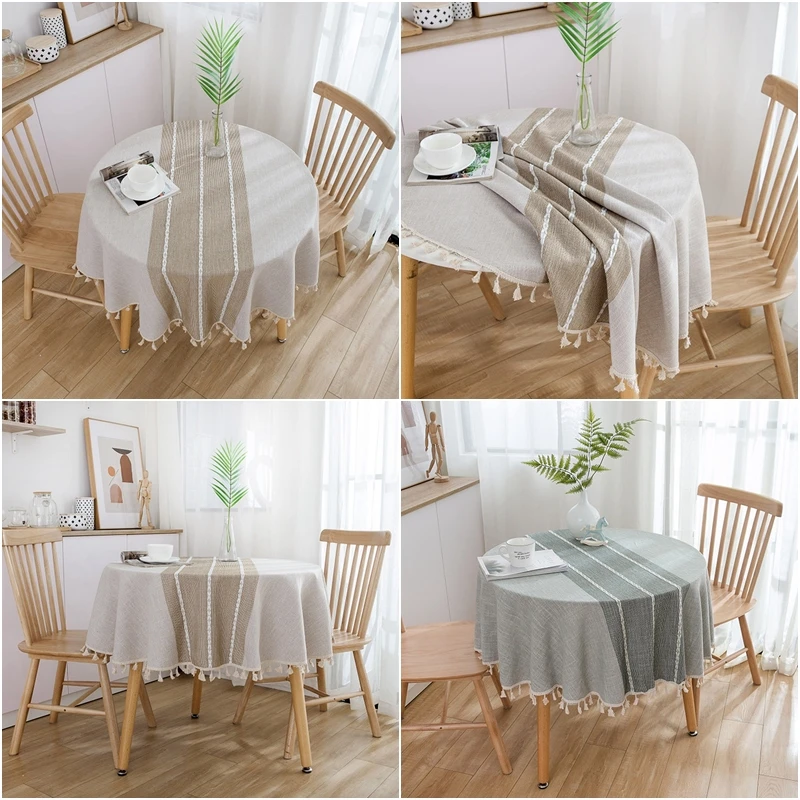 Круглая скатерть кружевная для стола кухни столовой свадьбы домашний декор с