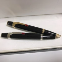 luxury black resin ballpoint pen stone business ball point pens 0 7mm black refill