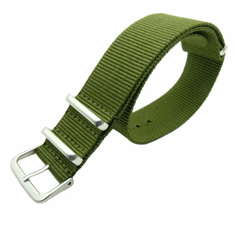 

Wholesale Watchband Accessories Nylon Strap 18mm 20mm Stainless Steel Buckle NATO Nylon Strap for Woven Waterproof Dw Watch