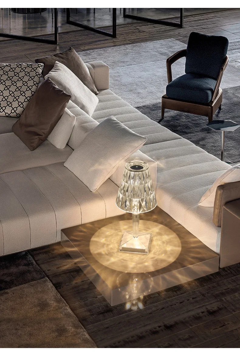 

Bedroom Dating Atmosphere Battery Table Lamp Acrylic Living Room Desk Led Night Light Bedside Desktop Decorative Lighting