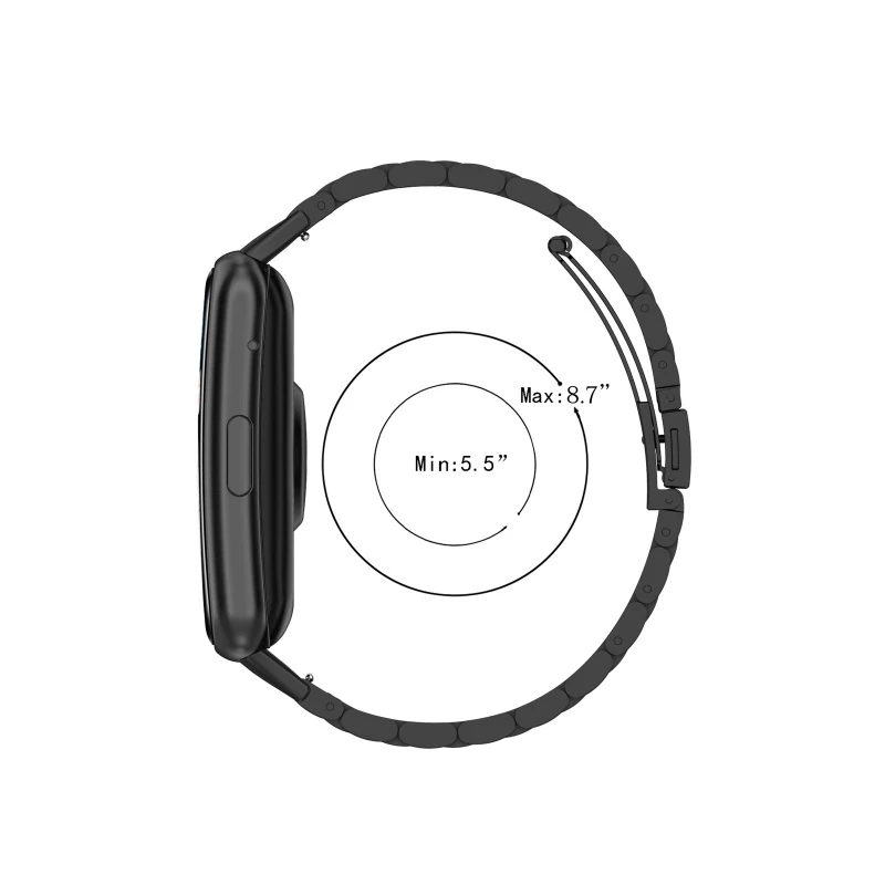 

Replacement Bracelet Stainless Steel Metal Wrist Strap Watch Band for -HUAWEI Watch Fit 1.64" Vivid AMOLED Display