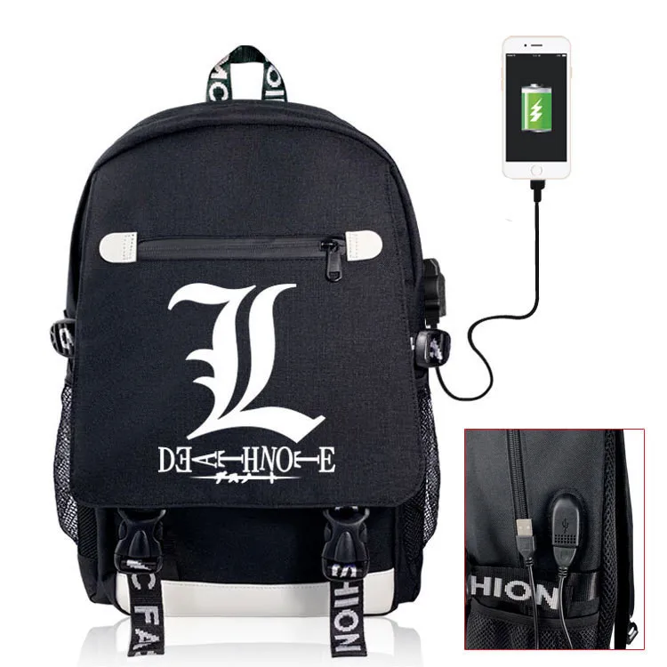 Bolsas de Viagem para Mulheres dos Homens Bolsas de Portátil Death Note Anime Náilon Mochila Escolar Meninos Meninas Cosplay Mochilas