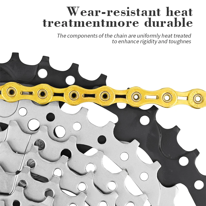 

VG Sports Bicycle Chains 8 9 10 11 Speed Bike Chain Half Hollow Bike Chain Full Hollow Chains Mountain Road Bike Ultralight Ligh