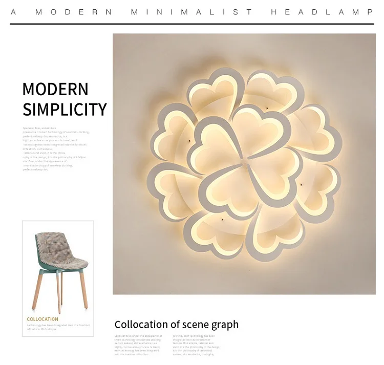 

Living Room Lamp Simple Modern LED Bedroom Ceiling Light Creative Home Intelligent Dimming Children Home Decor