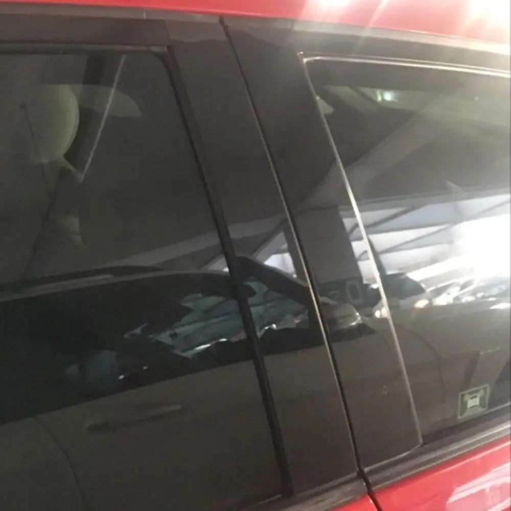 6 шт. центр BC колонки наклейки для Honda Civic 2006-11 зеркальный эффект оконная стойка столбы крышка отделка для Honda Civic 2006-11