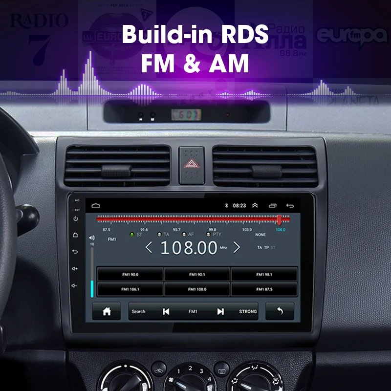 Автомагнитола 2DIN на Android 10 для Suzuki Swift 2005 2006 2007 2008-2010 мультимедийный видеоплеер