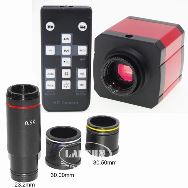 Cam Eyepiece Adapter 24MP 1080P 60FPS HD HDMI USB промышленный лабораторный микроскоп Видео камера TF слот для карт C-Mount объектив 144 светодиодный кольцевой свет - Цвет: Cam Eyepiece Adapter