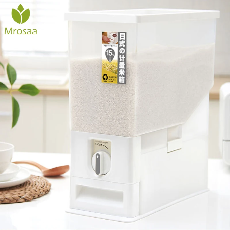 Mrosaa кухня коробка для хранения риса ведро влагостойкая насекомых герметичная