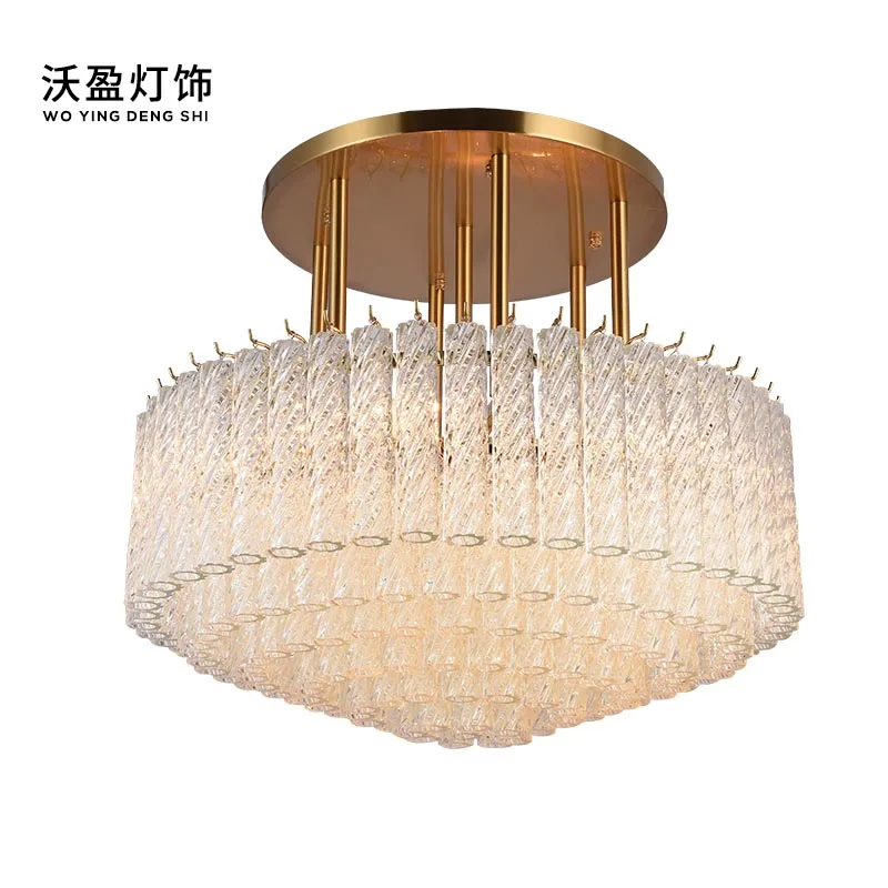 

Постмодернистские стеклянная кристальная люстра творческий Nordic роскошный отель Вилла гостиная, спальня столовой чехлы для лампы