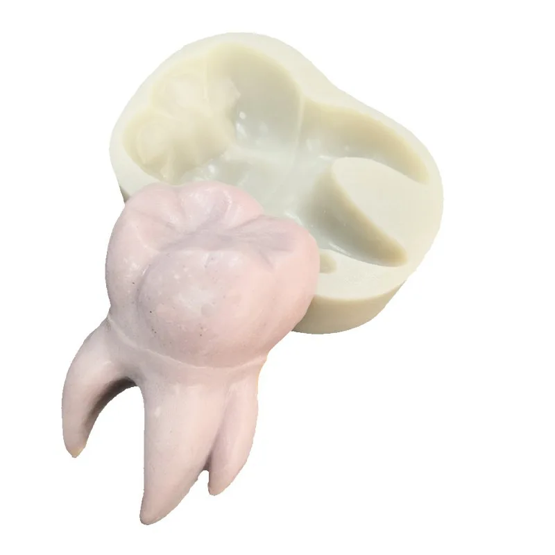 Новый 3D зуб Форма силиконовой помадной Плесень DIY шоколад для желе мыла гипса