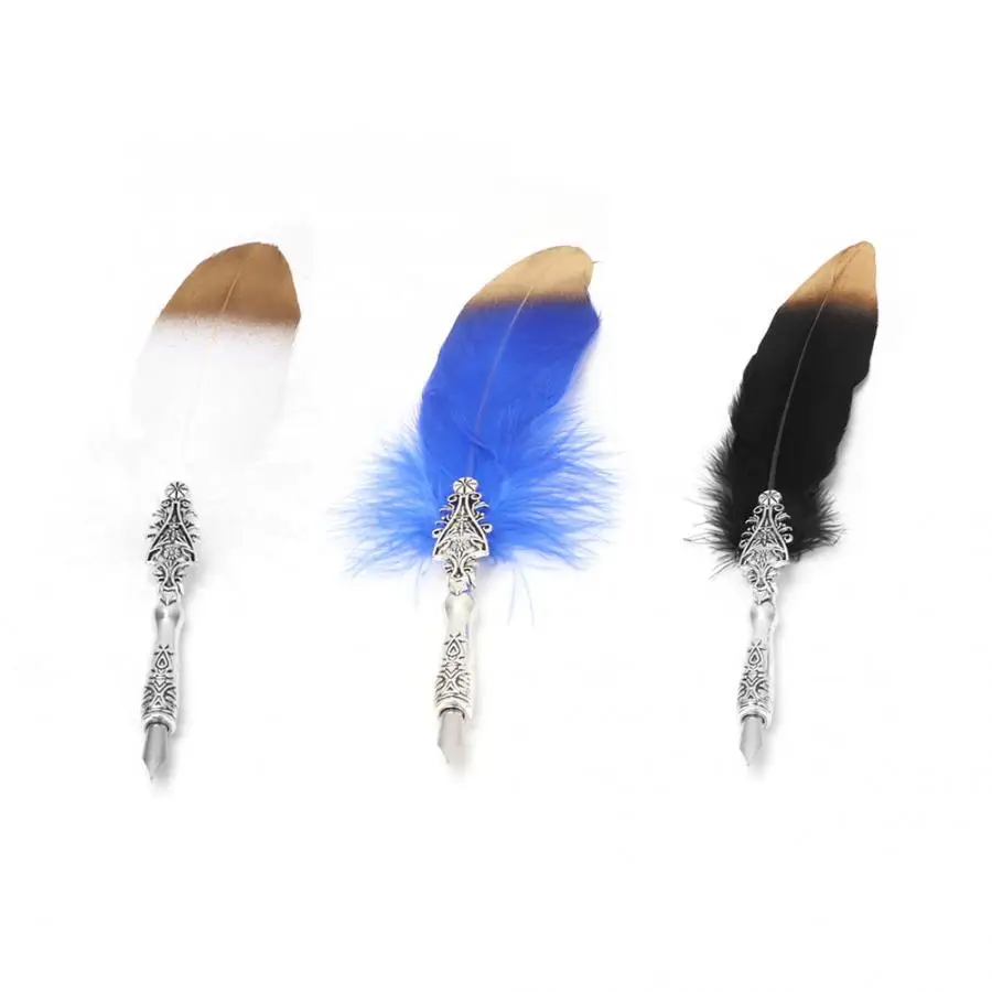 Винтажная Классическая авторучка перо Dip Ручка чернильная бутылка набор с