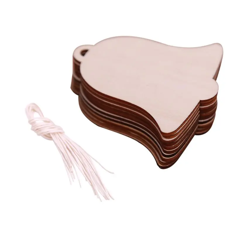 

20pcs/set Christmas Tree Deer Angel Gloves DIY Wooden Pendant Hanging Ornament DIY Crafts Party Home Decor