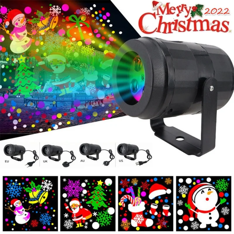 

16 Patterns Christmas New Year High-brightness Laser Projector Outdoor Light For Christmas Stage Par Disco Home Party Decoration