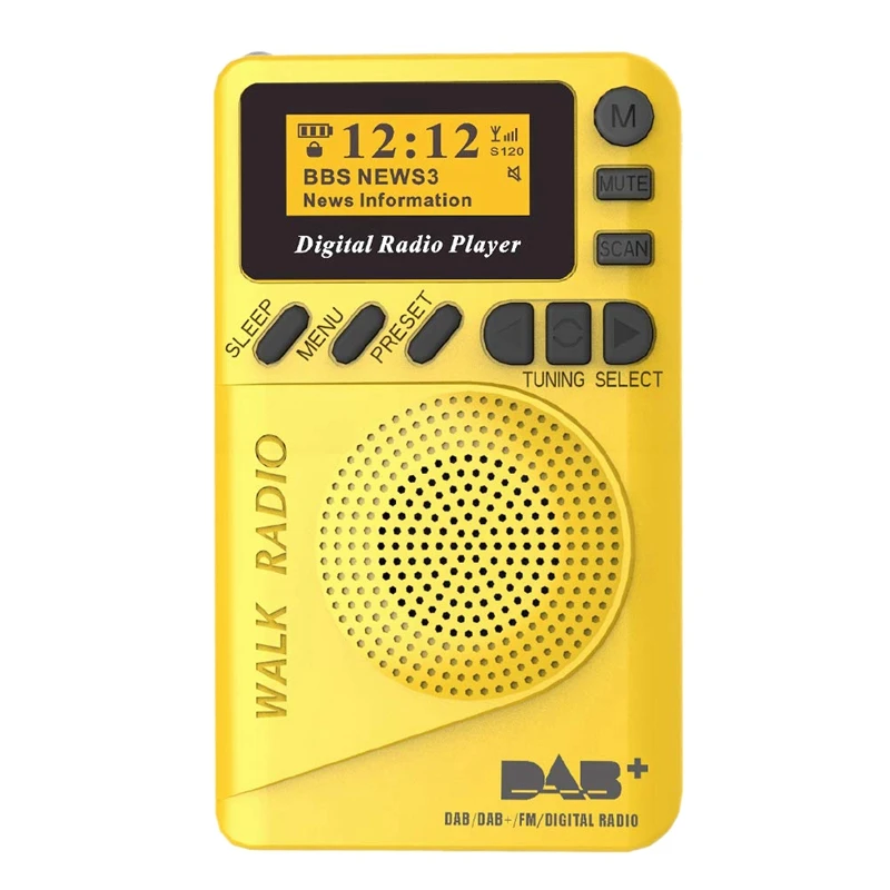 Карманное цифровое радио Dab 87 5 108 МГц мини + с MP3 плеером fm ЖК дисплей и