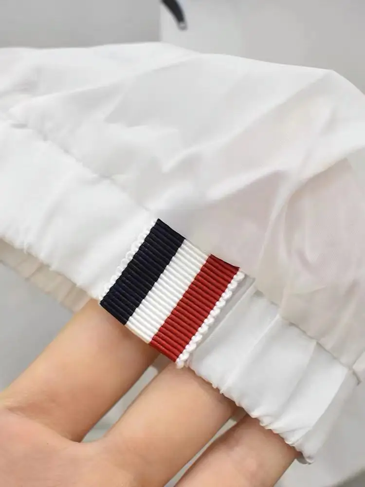 

THOM Brand TB Women Hooded Sun Protect Running Outerwear Skin Coat Zipper Breathable Animal Zoo Pattern Striped Korean