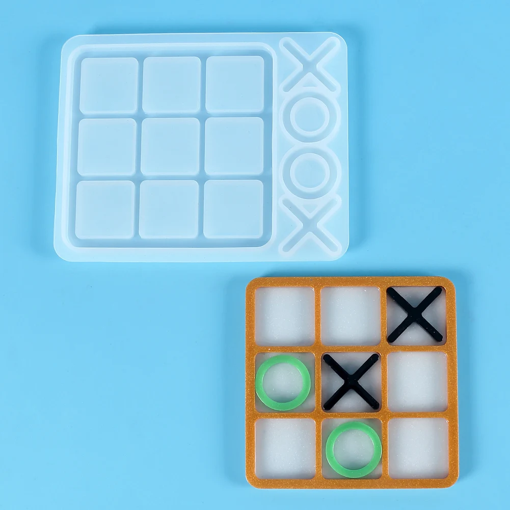 Настольная игра Tic Tac силиконовая форма из смолы шахматная доска X O сделай сам