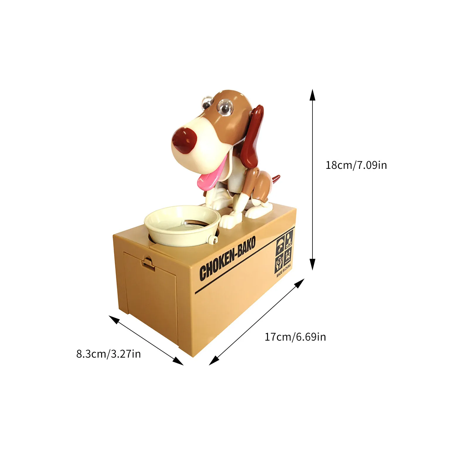 Автоматическая копилка с собакой крадущая монеты для денег Подарочная коробка