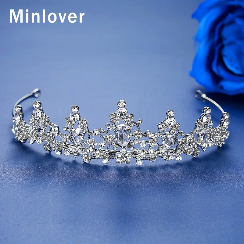 Женский ободок для волос Minlover Классическая свадебная диадема из горного