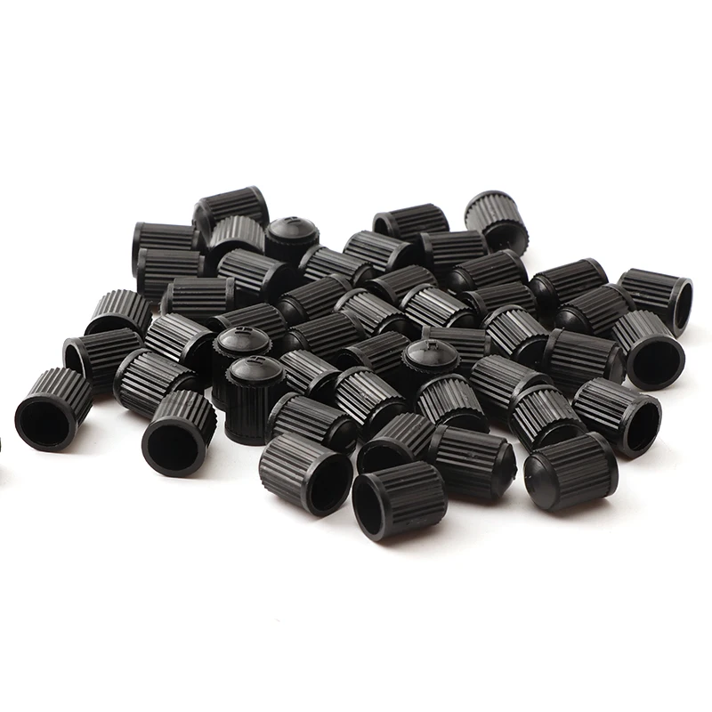 

50 pcs black Dustproof Caps Car Tire Valve Stem Caps Bolt-In Car Truck Bike Wheel Tires Valves Tyre Stem Air Caps