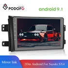 Podofo 2Din Android 9,1 9 ''GPS навигация автомобильное радио для Suzuki SX4 2006 - 2016 HD 2Din FM Bluetooth плеер с зеркальной связью