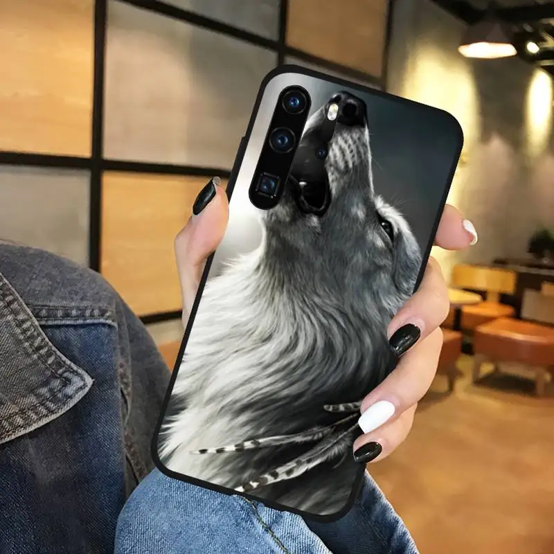 

angry Animal wolf Face Phone Case Funda For Huawei P9 P10 P20 P30 Lite 2016 2017 2019 plus pro P smart
