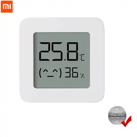 Bluetooth-термометр XIAOMI Mijia 2, беспроводной умный электрический цифровой гигрометр, термометр, работает с приложением Mijia и аккумулятором