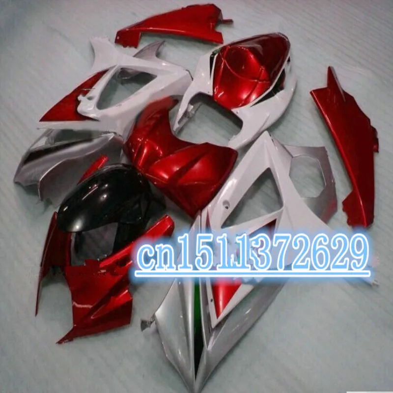 

Customize fairing kit for GSX-R1000 K7 K8 2007 2008 aftermarket 07 08 GSXR1000 black red white fairings set