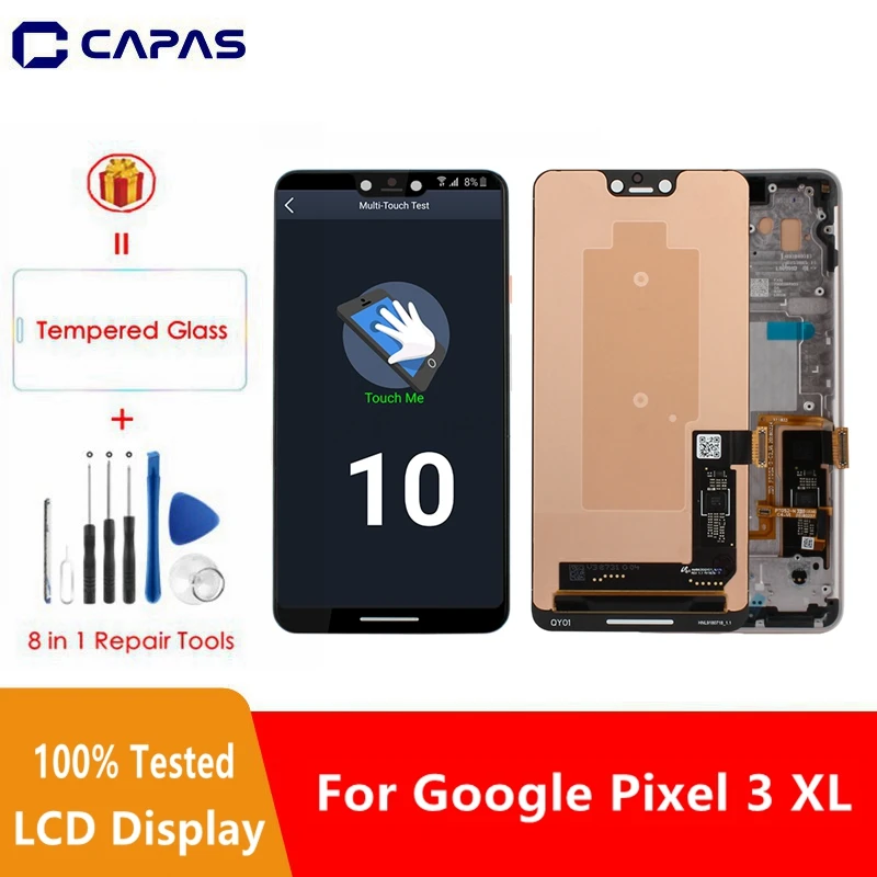 ЖК дисплей + рамка для Google Pixel 3 XL экран дигитайзер экрана запасные части