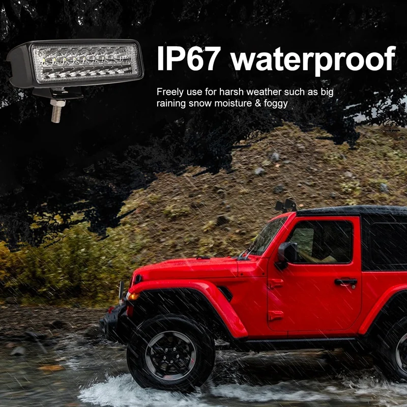 

6Inch LED Work Light Bar Flood Spot Driving Fog Lamps Car SUV Offroad Truck
