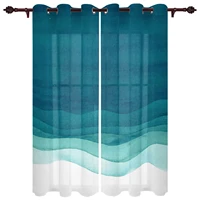 exquisite window curtain gradient watercolor fresh boys and girls bedroom modern curtains baby room study living room curtains