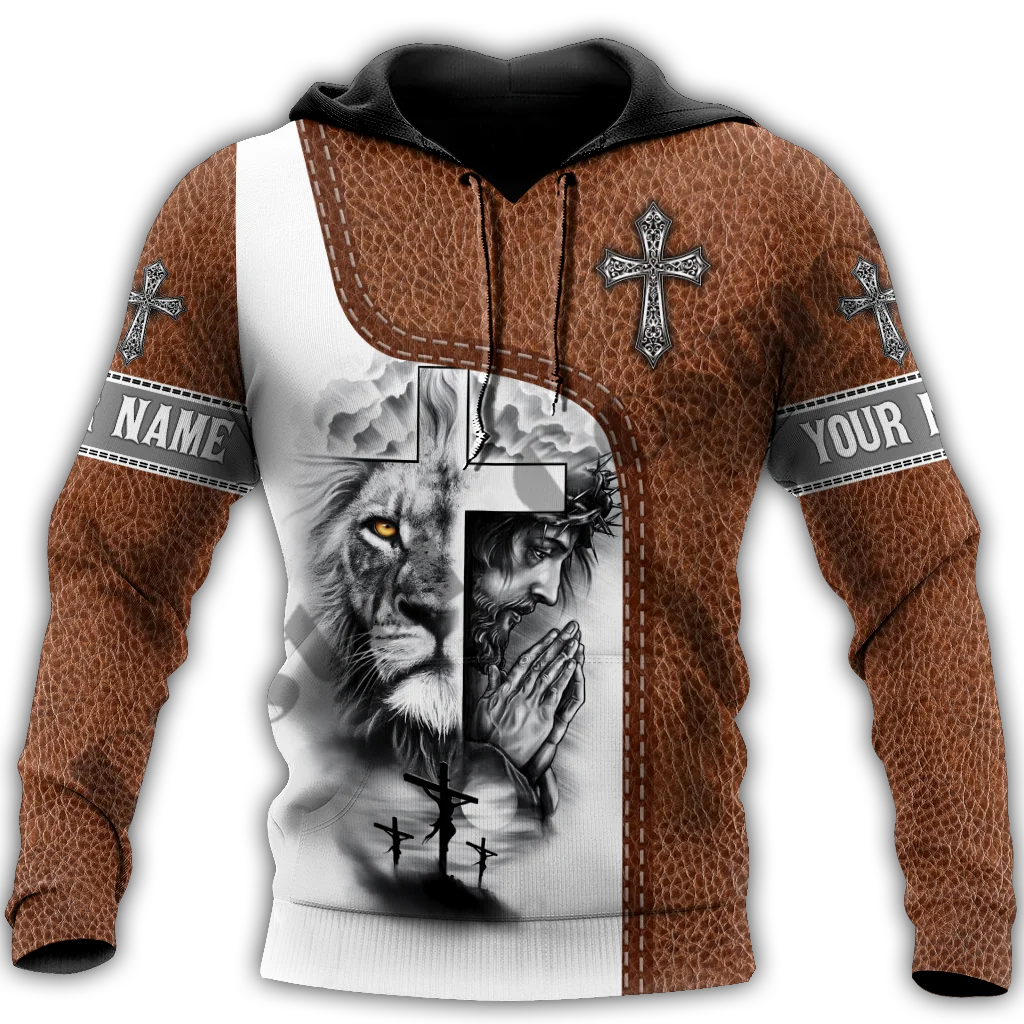 

PLstar Cosmos 3DPrint Newest Jesus Christ Cross Lion Personalized NameUnique Men/Women Hrajuku Streetwear Hoodies/Zip/Sweatshirt