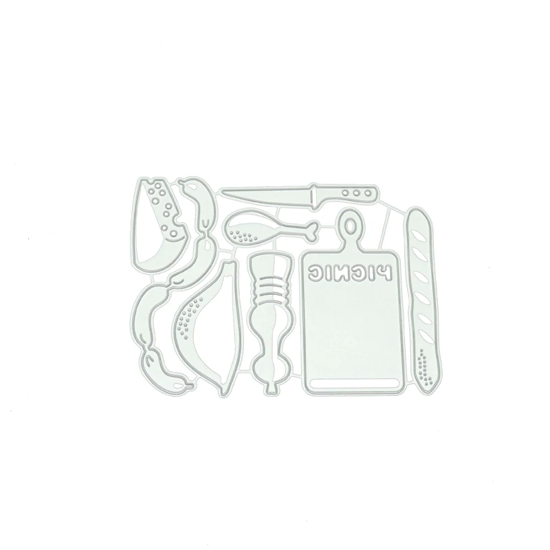 

Kitchenware Foods Metal Cutting Dies Craft Stencil for Scrapbooking Handmade Make Album Paper Model Punch Blade Decor Template