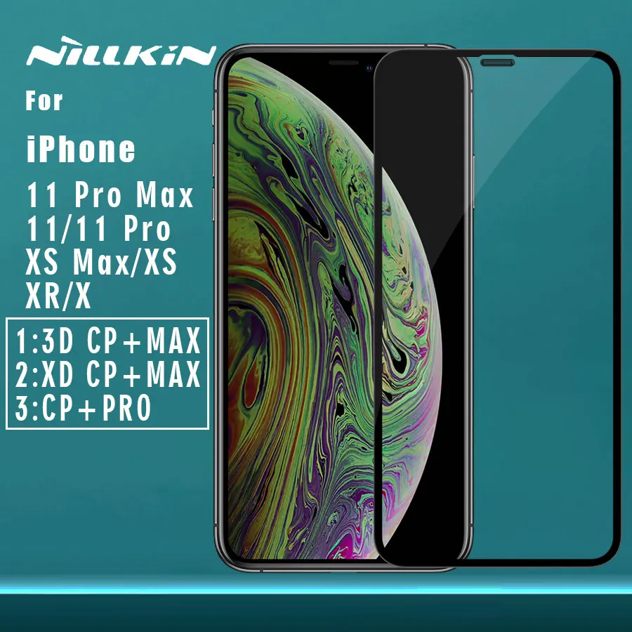 Стекло Nillkin для iPhone 11 Pro Max XS XR 3D CP + XD PRO закаленное стекло с полным покрытием